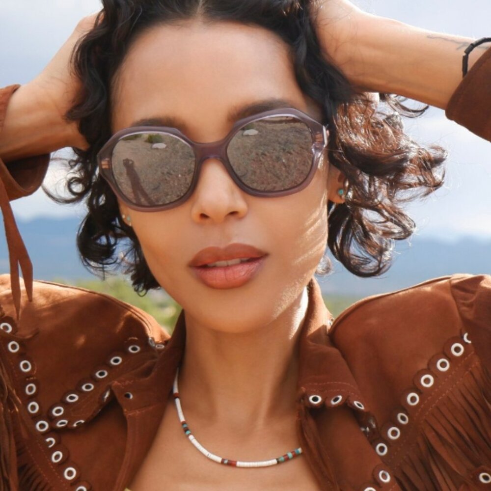 Eva Masaki 001 Love sunglasses in burgundy